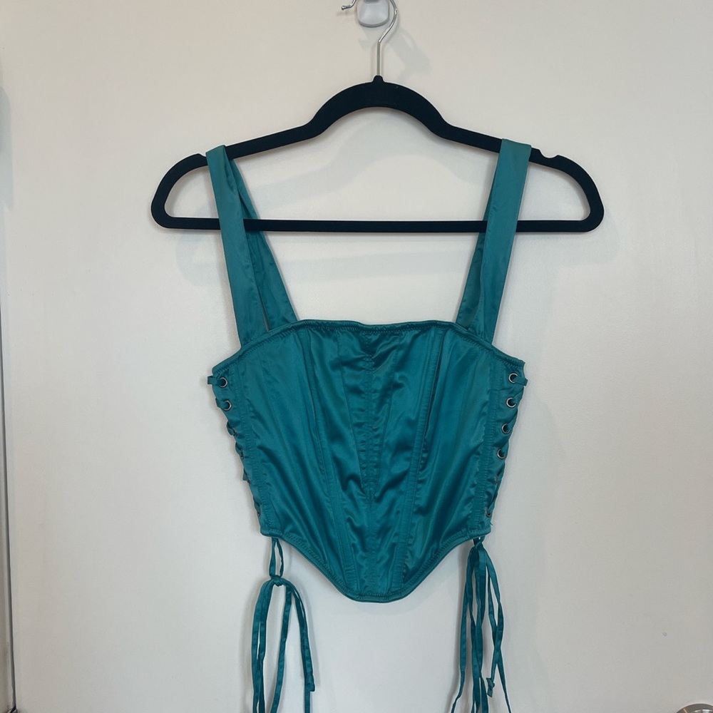 Turquoise Corset Top